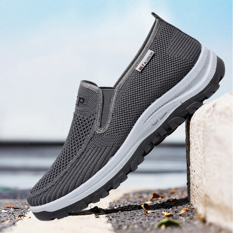 Damen Bequeme Slip-On Laufschuhe mit atmungsaktiver Mesh-Oberfläche EB