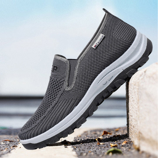 Damen Bequeme Slip-On Laufschuhe mit atmungsaktiver Mesh-Oberfläche EB