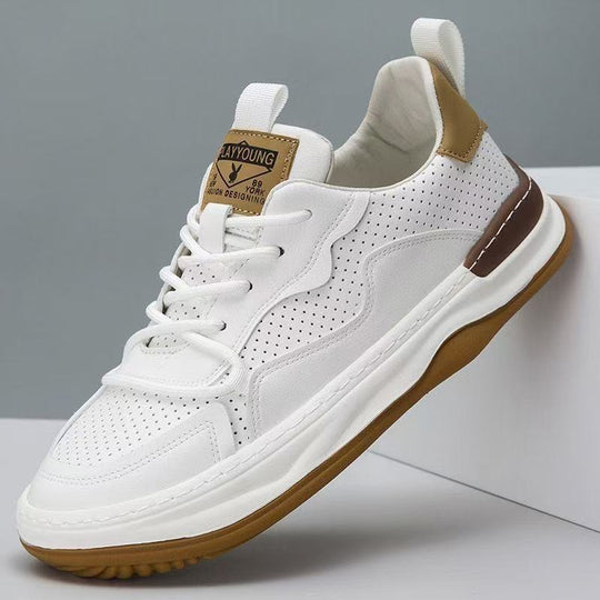 Herren Sportliche Freizeitschuhe aus atmungsaktivem Leder mit gepolsterter Sohle EB