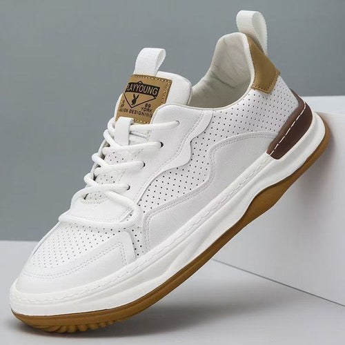Herren Sportliche Freizeitschuhe aus atmungsaktivem Leder mit gepolsterter Sohle EB