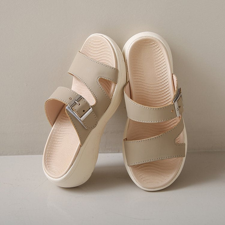 Damen Riemensandalen mit verstellbarem Schnallenverschluss EB