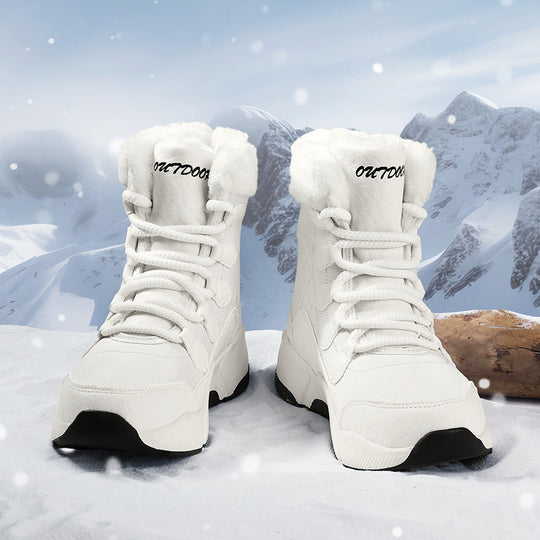Damen isolierte Winterstiefel mit kuscheligem Futter und rutschfester Sohle EB