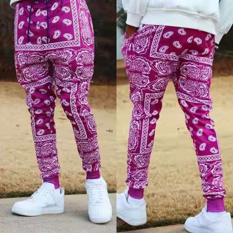 Herren Cargo-Jogginghose im extravaganten Paisley-Muster EB