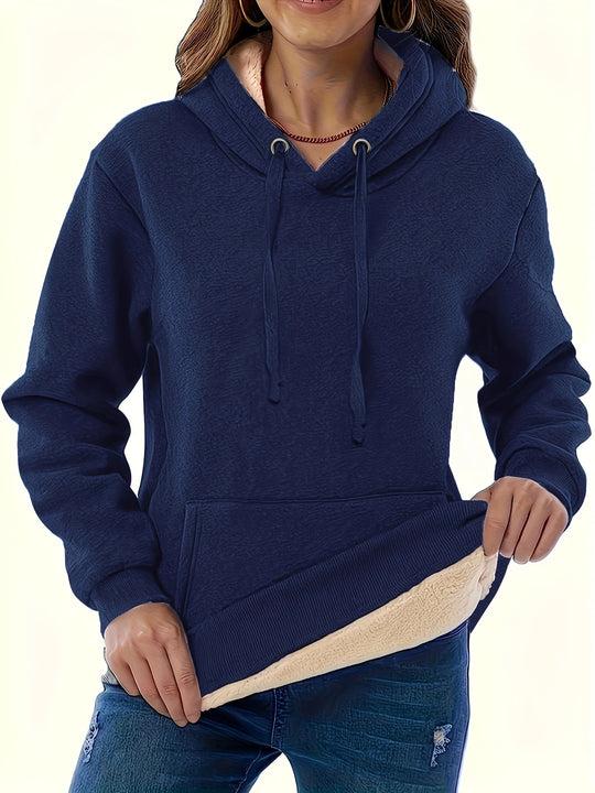Damen Kapuzenpullover mit kuscheligem Innenfutter und oversized Passform EB