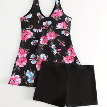 Damen Tankini mit floralen Akzenten EB