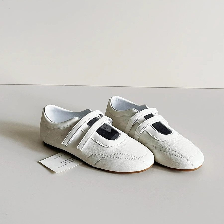 Damen Komfortable Ballerinas mit verstellbarem Riemendesign und atmungsaktiver Sohle EB