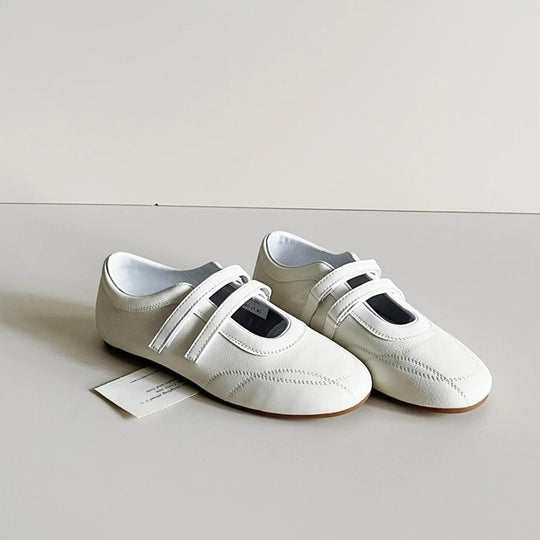 Damen Komfortable Ballerinas mit verstellbarem Riemendesign und atmungsaktiver Sohle EB