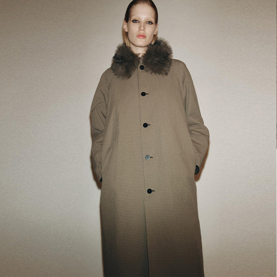 Damen Modische Manteljacke mit elegantem Kragen und Knopfverschluss EB