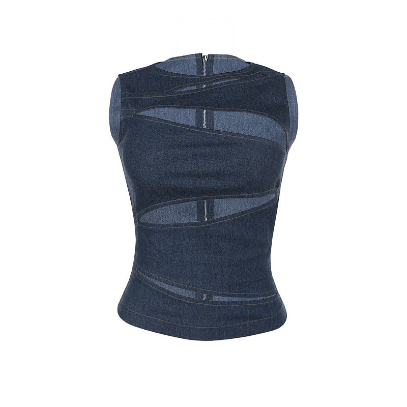 Damen Oberteil mit raffinierten Cut-Out-Design EB
