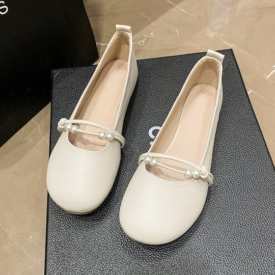 Damen Ballerinas mit elegantem Perlenschmuck EB