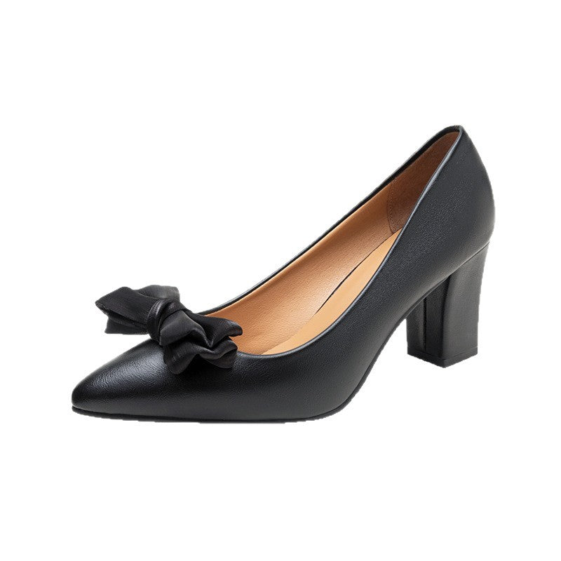 Damen High Heel Pumps mit dekorativer Schleifenapplikation EB
