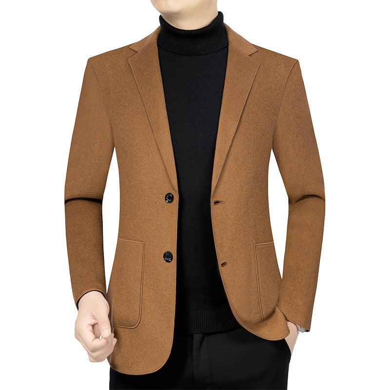 Herren Elegantes Slim-Fit Sakko aus Wolloptik mit aufgesetzten Außentaschen EB