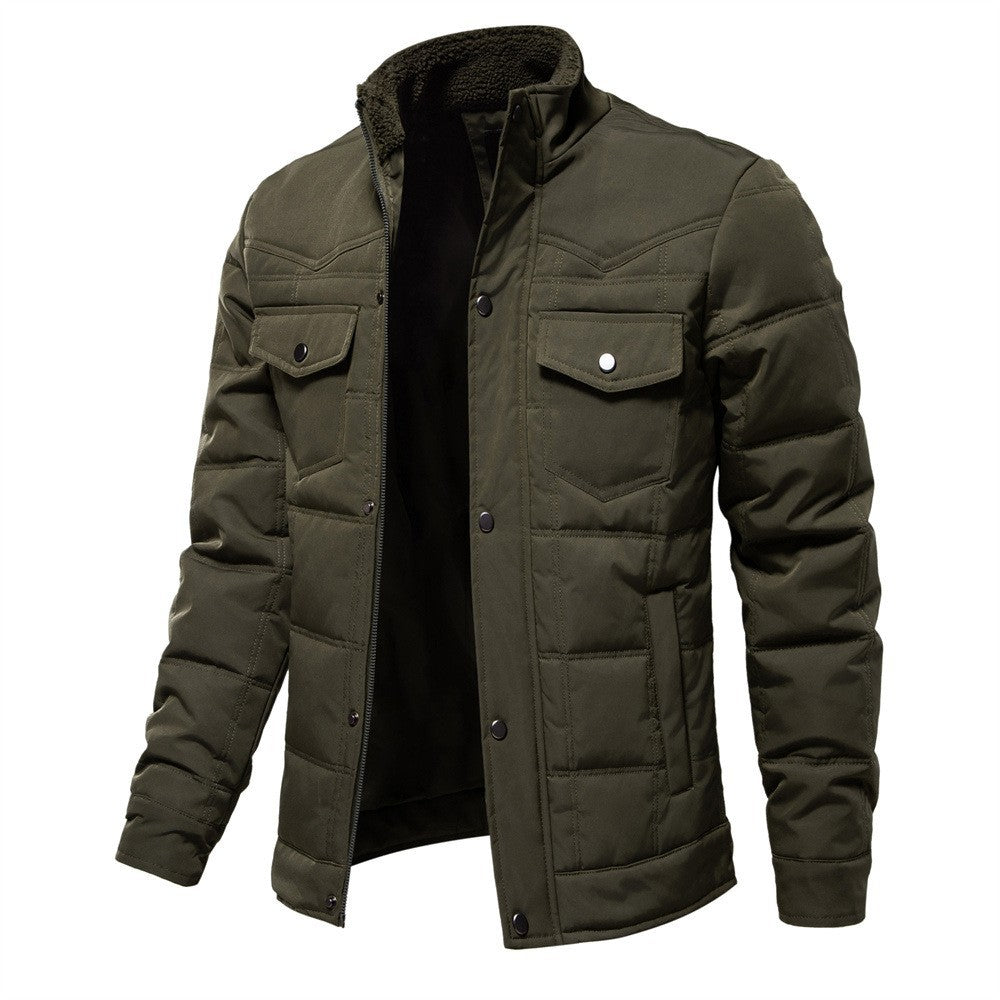 Herren Winterjacke mit gefüttertem Kragen und praktischen Taschen EB