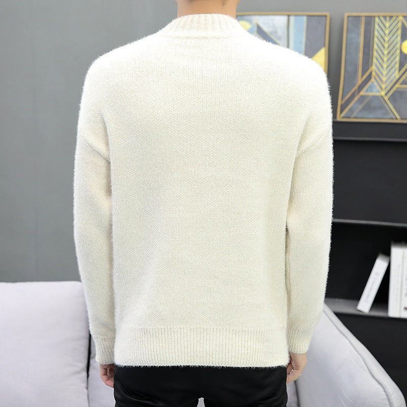 Herren warmer Rollkragenpullover aus weichem Strick EB