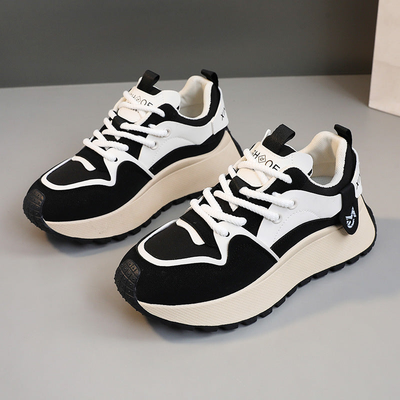 Damen Sportliche Chunky Sneakers mit dämpfender Sohle und atmungsaktivem Obermaterial EB