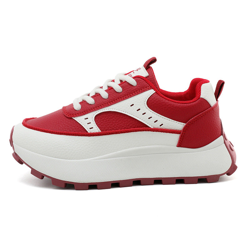 Damen Plattform-Sneaker mit modischem Obermaterial und rutschfester Sohle EB