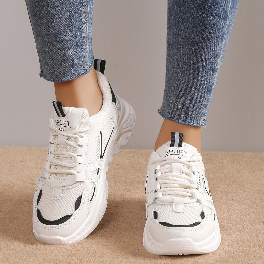 Damen Sportliche Komfort-Sneaker mit atmungsaktiver Mesh-Oberfläche EB