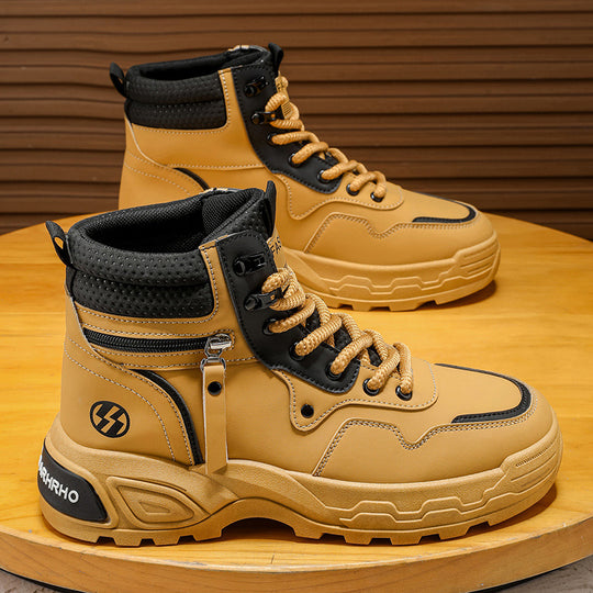 Damen Schnürstiefel mit verstärktem Knöchelschutz und rutschfester Sohle EB