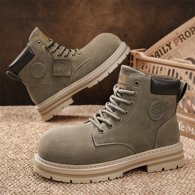 Damen robuste Schnürboots aus hochwertigem Wildleder EB