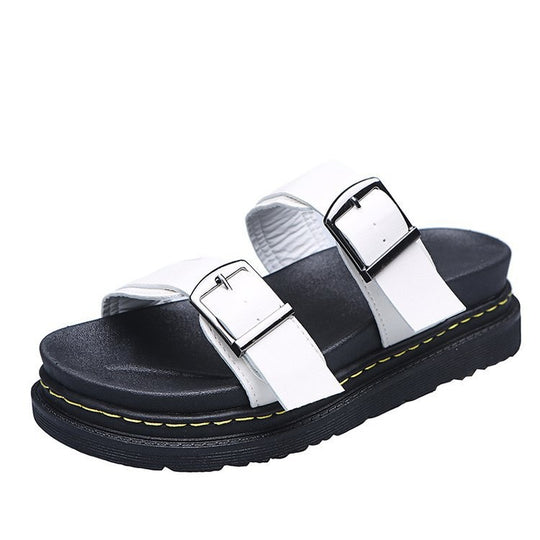 Damen Riemensandalen mit ergonomischem Fußbett und verstellbarem Schnallenverschluss EB