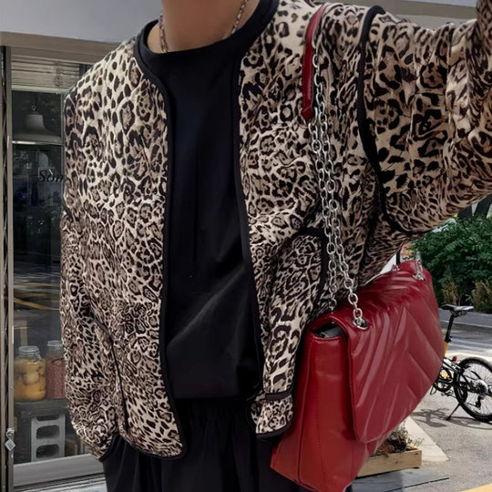 Damen attraktive Jacke im angesagten Leopardenmuster EB