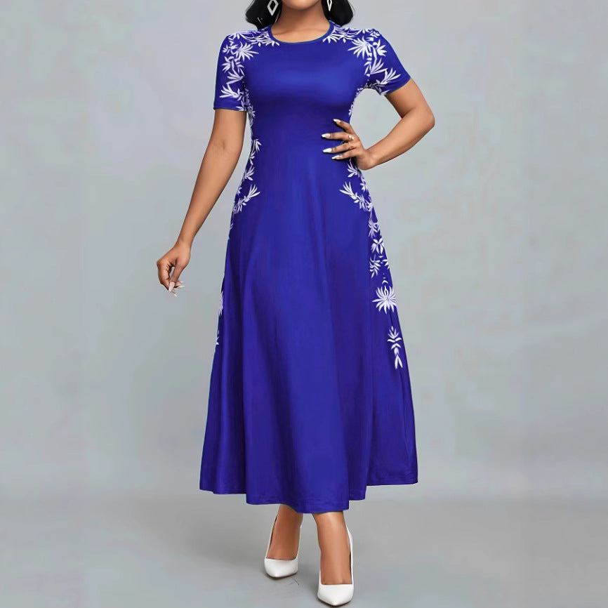 Damen Elegantes Maxikleid mit floralen Stickereien EB