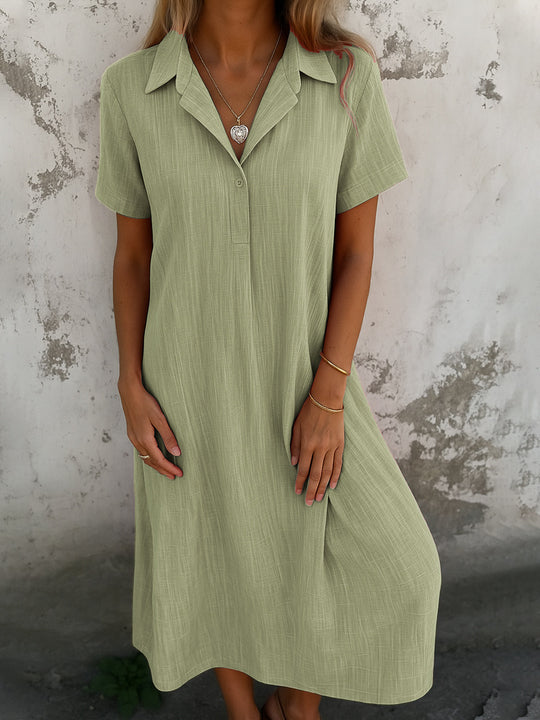 Damen Hemdkleid aus leichtem Stoff mit Knopfdetails EB