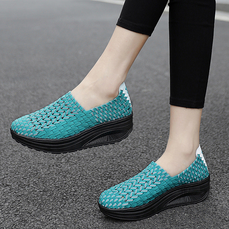 Damen Sportliche Slipper mit atmungsaktivem Netzgewebe und rutschfester Sohle EB