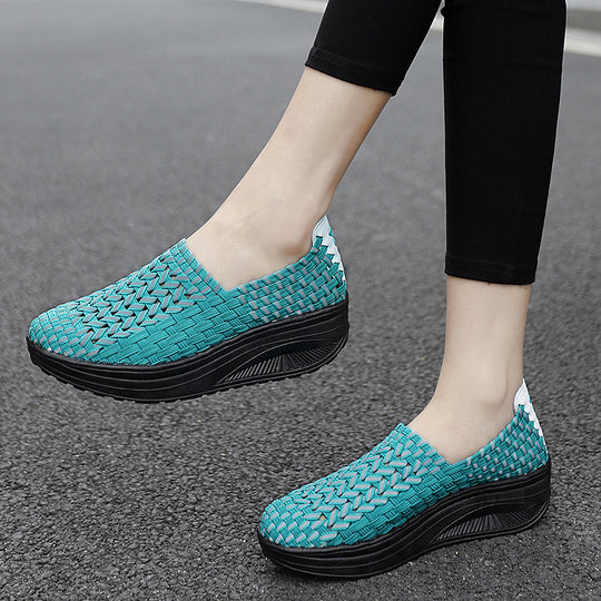 Damen Sportliche Slipper mit atmungsaktivem Netzgewebe und rutschfester Sohle EB
