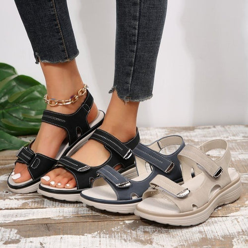 Damen Komfort-Sandalen mit höhenverstellbarem Riemen EB