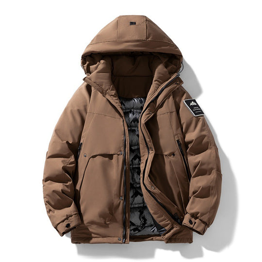 Unisex wasserabweisende gesteppte Winterjacke mit Kapuze und Thermoisolierung EB
