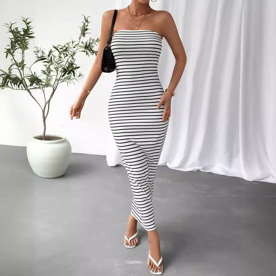 Damen Maxikleid im trendigen Streifenlook EB