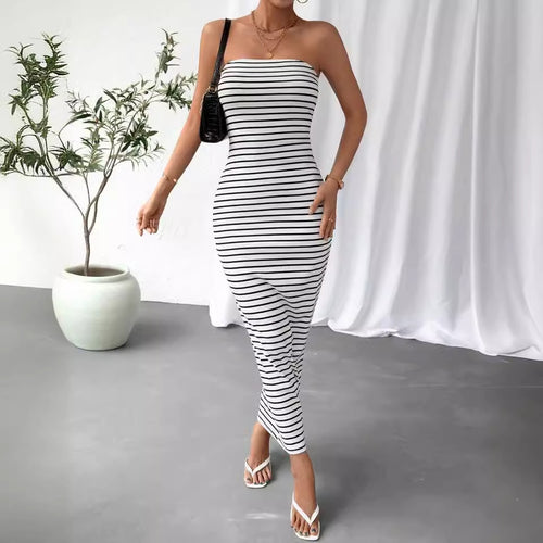 Damen Maxikleid im trendigen Streifenlook EB