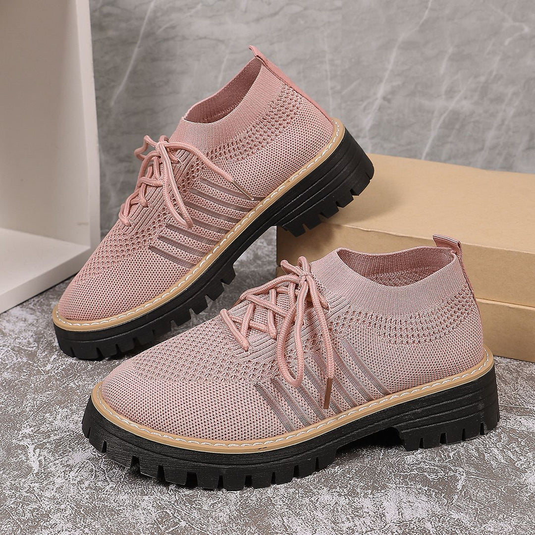 Damen Sportliche Sneakers mit atmungsaktivem Strickoberteil und rutschfester Sohle EB