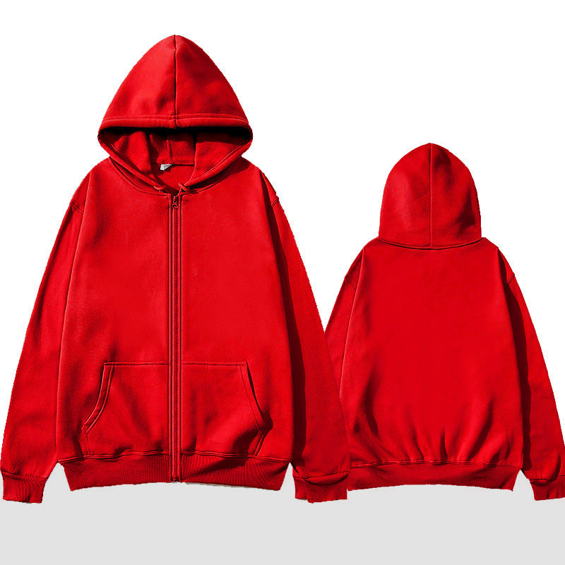 Unisex Zip-Hoodie mit robustem Metallreißverschluss, angerauter Fleece-Innenseite, geteilten Eingrifftaschen und verstärkten Nähten EB