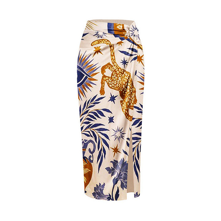 Damen Crop-Top und Maxi-Rock Set EB