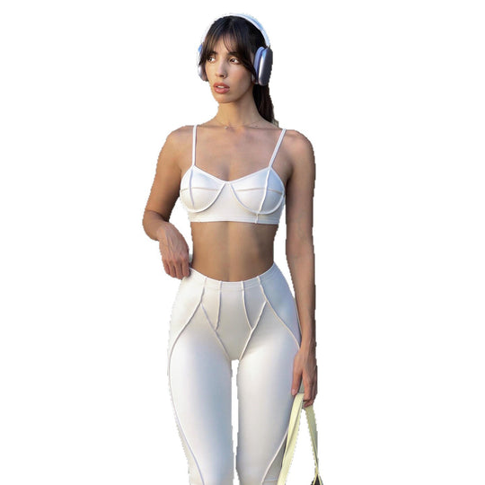 Damen Modische Flared Pants aus innovativem Stretch-Material EB