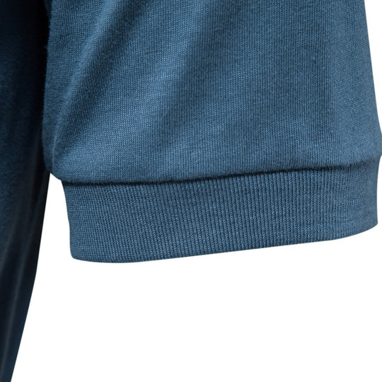 Herren Kurzarm Henley-T-Shirt mit modernem Reißverschluss und hochwertiger Baumwollmischung EB