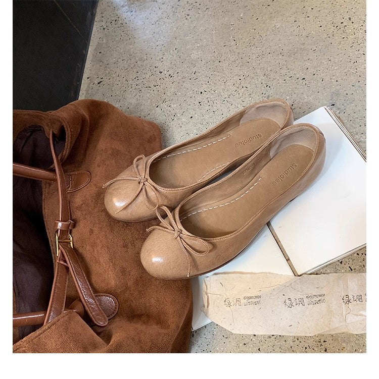 Damen Ballerinas mit dekorativem Schleifenakzent und ergonomischer Innensohle EB