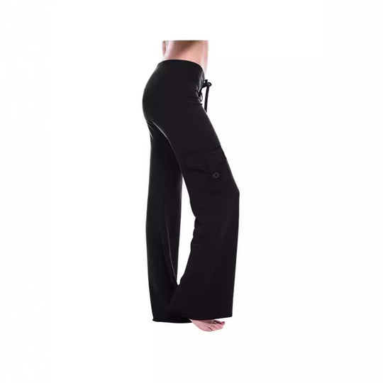 Damen Bequeme Freizeithose mit seitlichen Taschen und elastischem Bund EB
