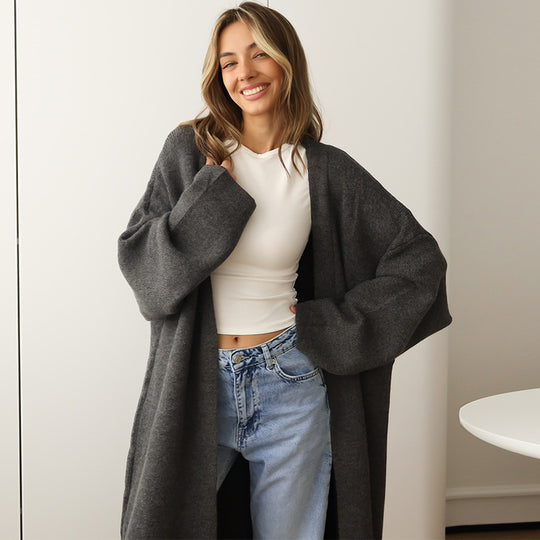 Damen Oversize-Strickmantel EB