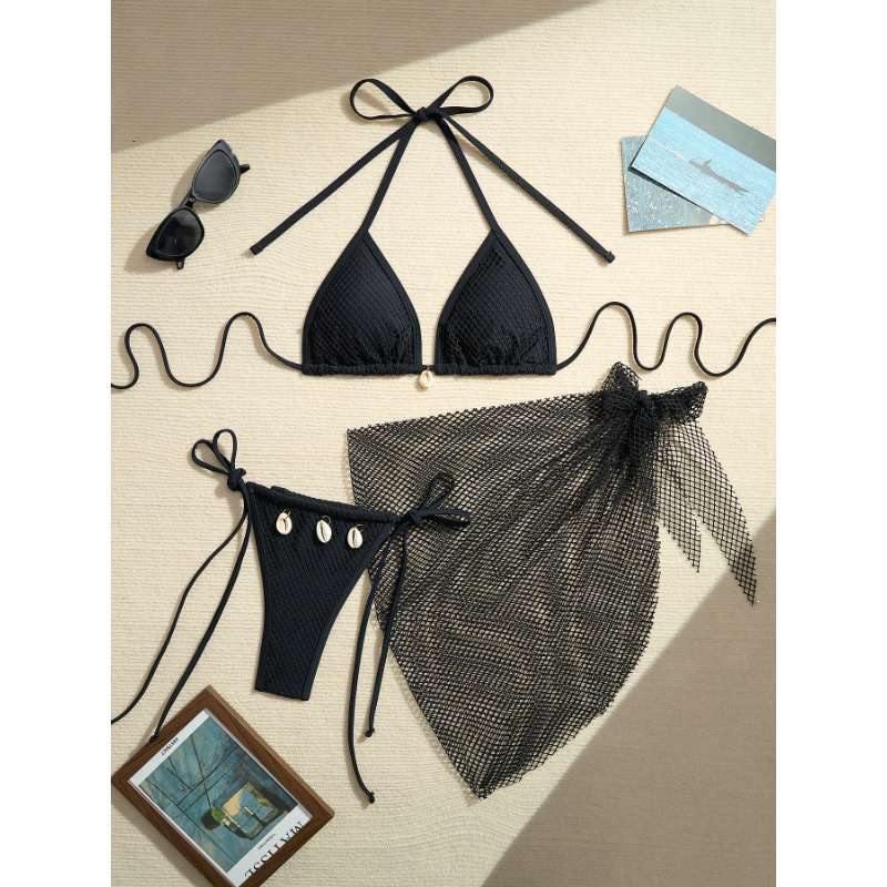 Damen Triangel-Bikini mit Netzdesign EB