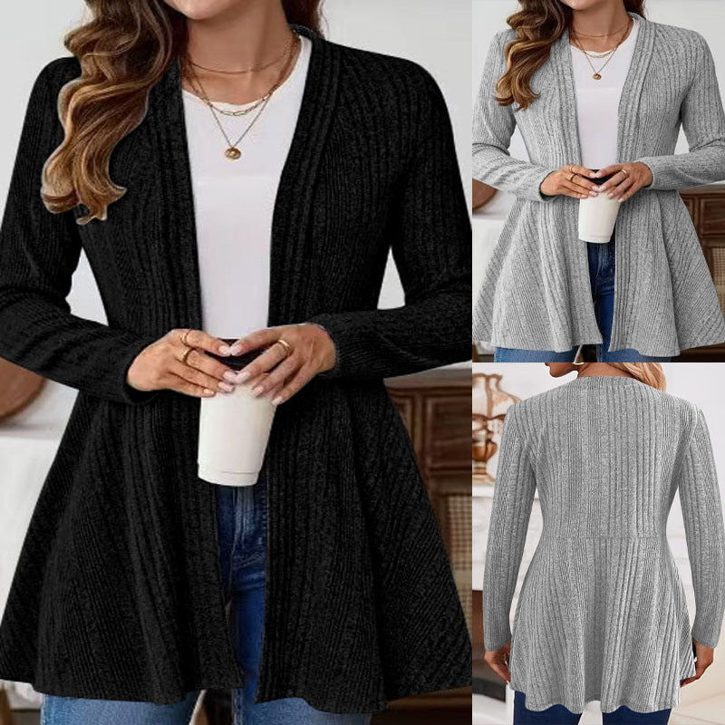 Damen Strickjacke mit lässigem Schnitt und schmeichelndem V-Ausschnitt EB