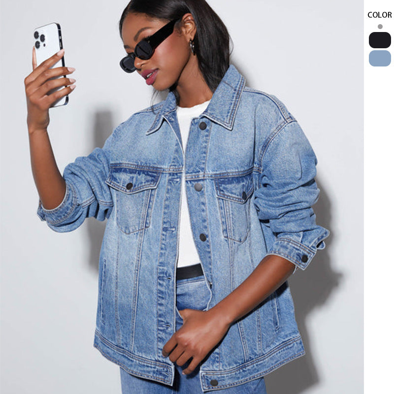 Damen oversized Jeansjacke EB