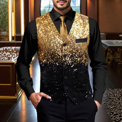 Herren Glitzernde Festtagsweste EB