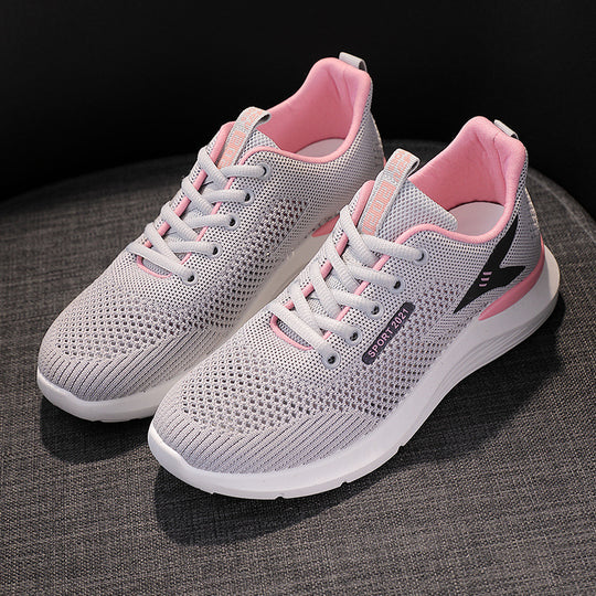 Damen Sportliche Sneakers mit atmungsaktivem Netzdesign und dämpfender Laufsohle EB