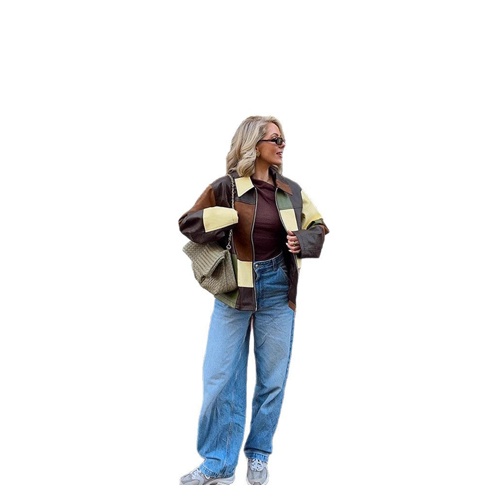 Damen Statement jacke im Patchwork-Design EB