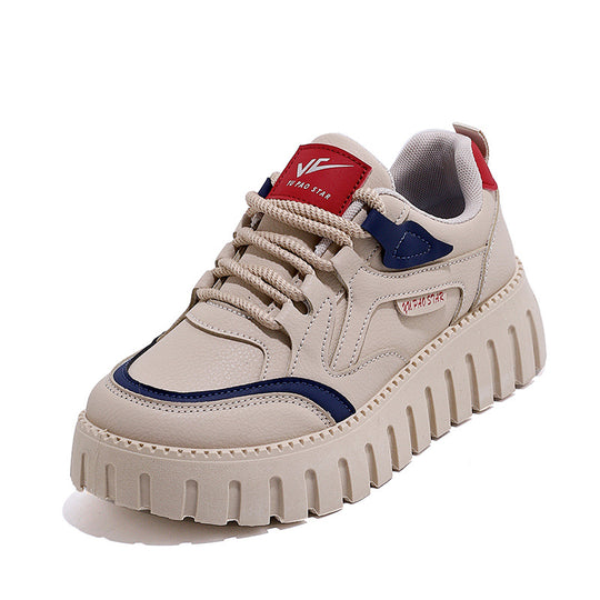 Damen modische Sneakers mit trendigem Plateau und hochwertigem Obermaterial EB