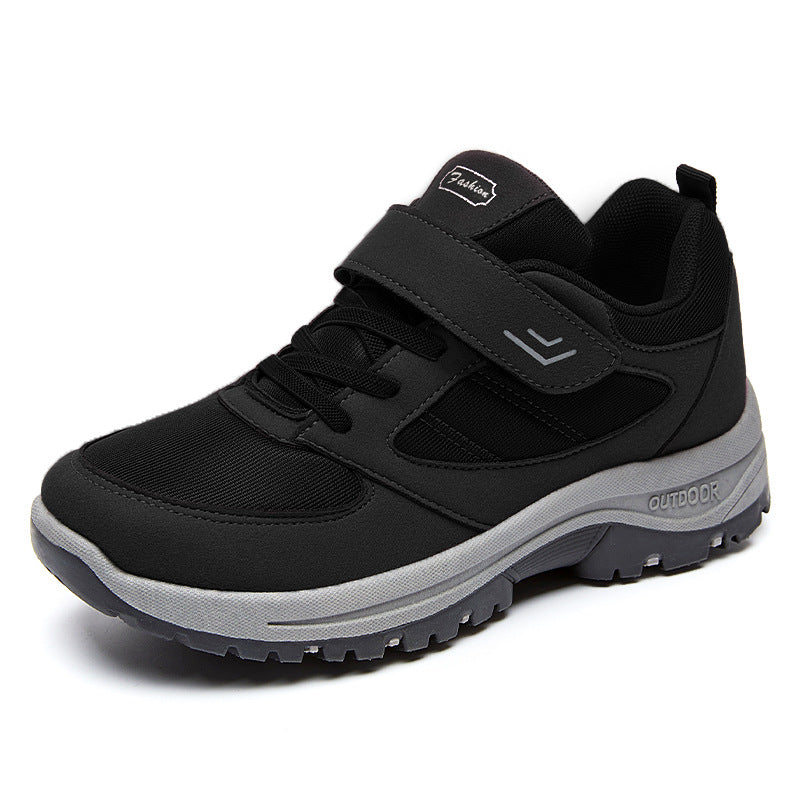 Herren nan robuste Outdoor-Sneaker mit Klettverschluss, atmungsaktivem Strickoberteil und profilierter rutschfester Sohle EB