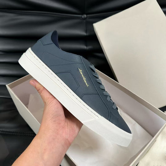 Damen Freizeit Sneakers mit atmungsaktiver Lederstruktur und rutschfester Sohle EB